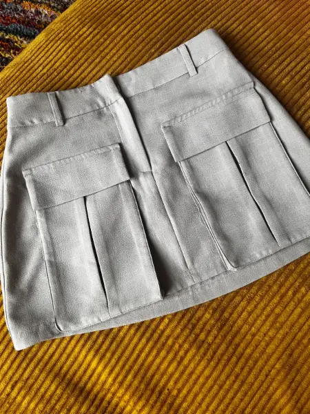 Šedá sukně Topshop s kapsami 2