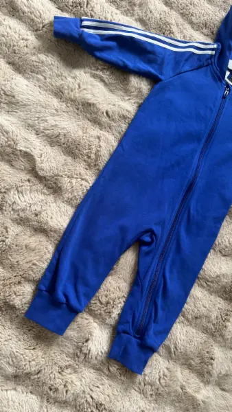 Dětský  overal s kapucí Adidas, modrá, vel. 92 3