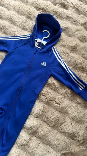 Dětský  overal s kapucí Adidas, modrá, vel. 92 4
