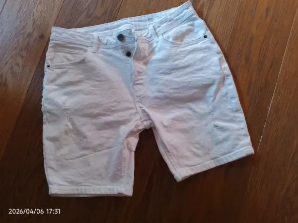 Bílé pánské kraťasy Denim Co. W34