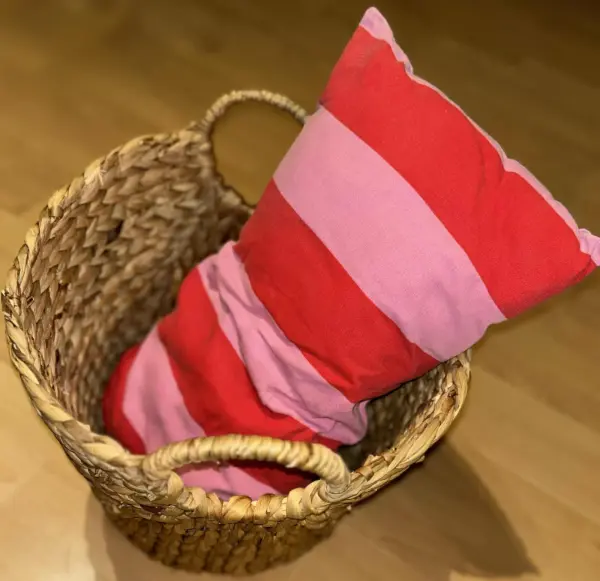Přírodní proplétaný koš, vodní hyacint, výška 37cm 3