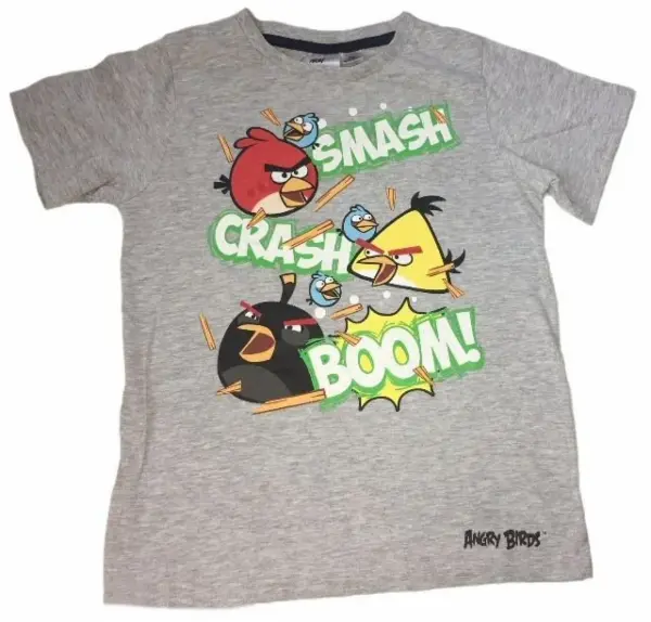 Šedé tričko Angry Birds, vel. 6-8y
