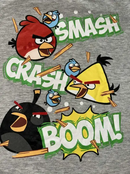 Šedé tričko Angry Birds, vel. 6-8y 8