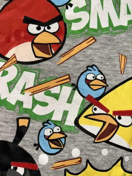 Šedé tričko Angry Birds, vel. 6-8y 6
