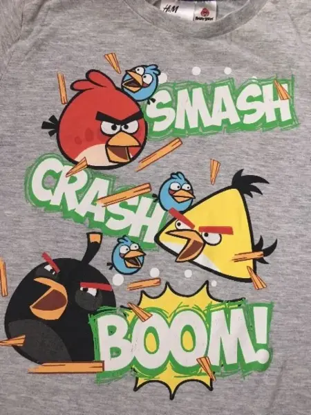Šedé tričko Angry Birds, vel. 6-8y 5