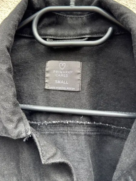 Pánská černá džínová bunda Primark | velikost S 3
