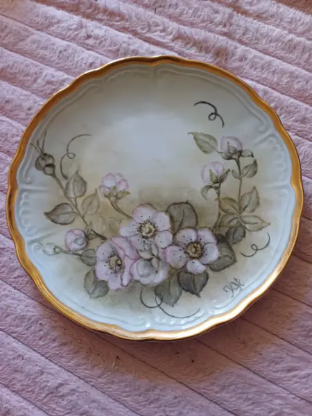 Porcelánový talíř Bavaria s motivem růží