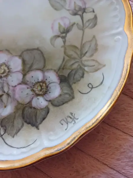 Porcelánový talíř Bavaria s motivem růží 3