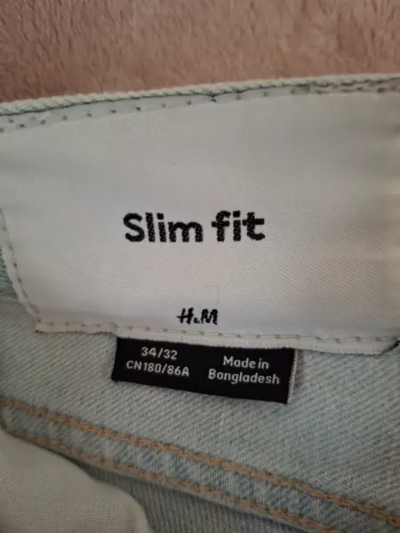 Světle modré džíny H&M Slim fit 3