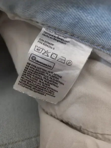 Světle modré džíny H&M Slim fit 2
