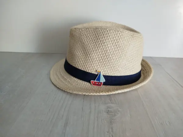 Dětský slaměný klobouk s lodičkou, 86-92 cm 3