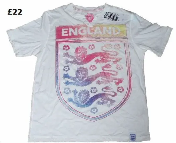 Bílé pánské elegantní tričko ENGLAND, vel. M