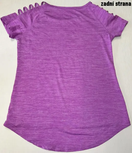 Fialové dívčí fitness tričko, hvězdy, Layera Girls, 8-10y 3