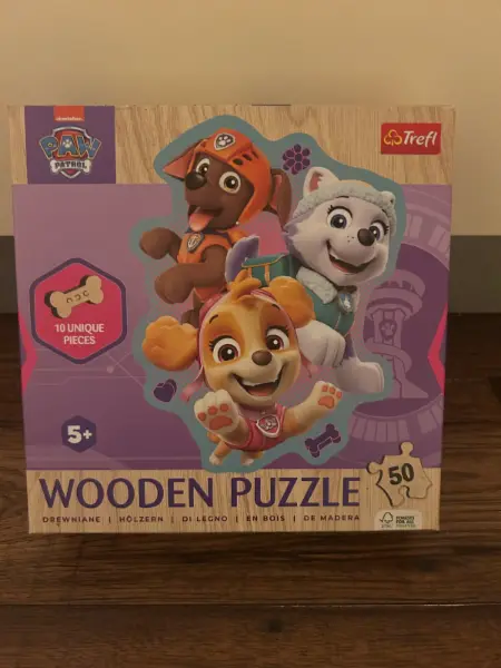 Dřevěné puzzle Tlapková patrola, 50 dílků