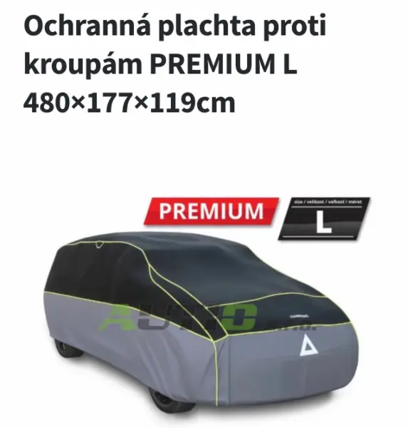Ochranná plachta proti kroupám PREMIUM L 480x177x119cm 4