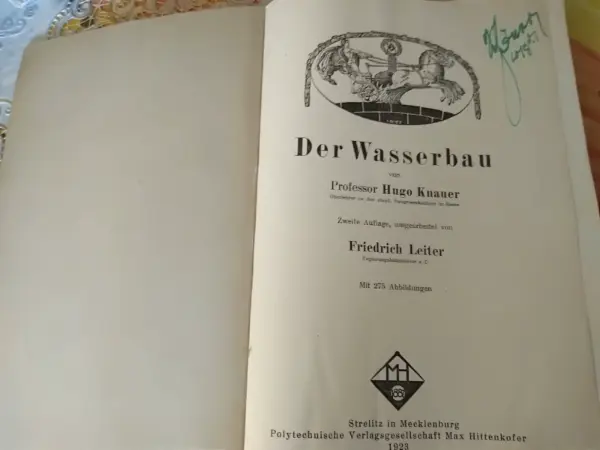Der Wasserbau - Hugo Knauer, 2. vydání 1923