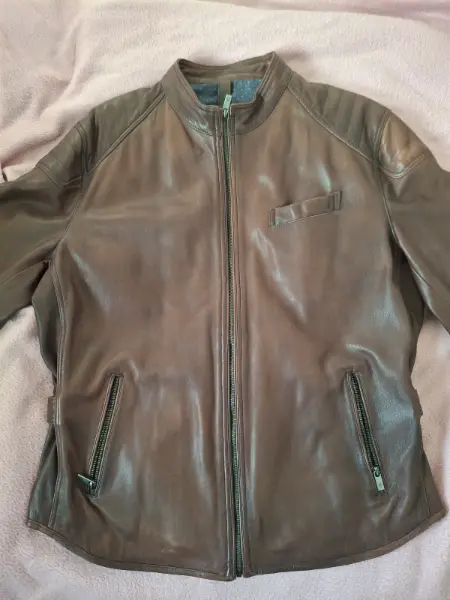 Pánská kožená bunda Massimo Dutti