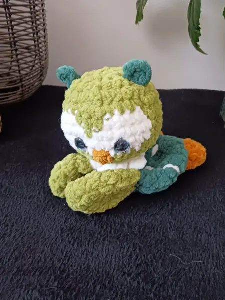 Háčkovaná plyšová sovička ruční výroby 3