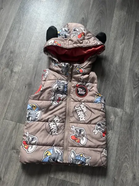 Dětská vesta Tom a Jerry s kapucí