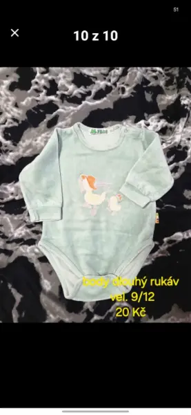Dětské body s dlouhým rukávem s motivem kachniček