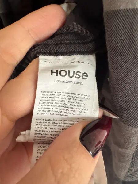 Pánská košile House, šedá kostkovaná, vel. XXL 5