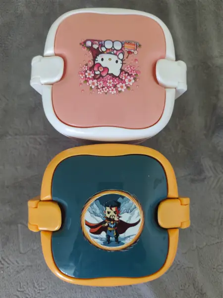 Dětské obědové boxy s příborem, 2 ks