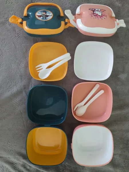 Dětské obědové boxy s příborem, 2 ks 2