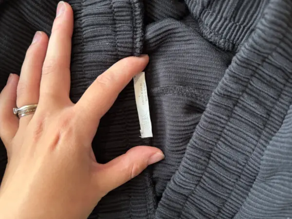 Černé žebrované kalhoty Zara 5