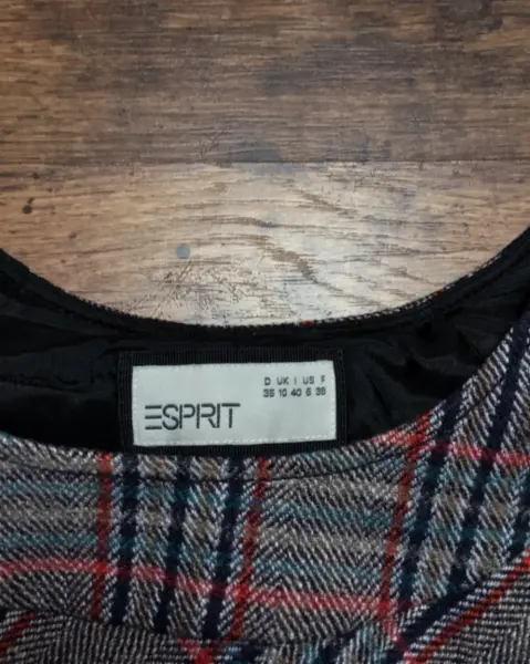 Dámské šaty Esprit, vlněné, károvaný vzor, vel 36/38 2