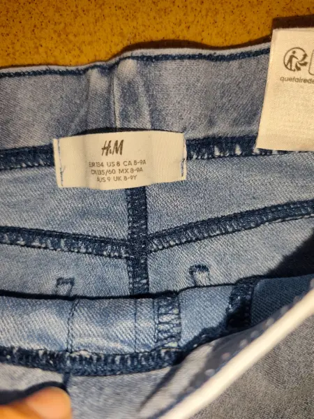 Dívčí elastické skinny džíny H&M, 8-9let 4