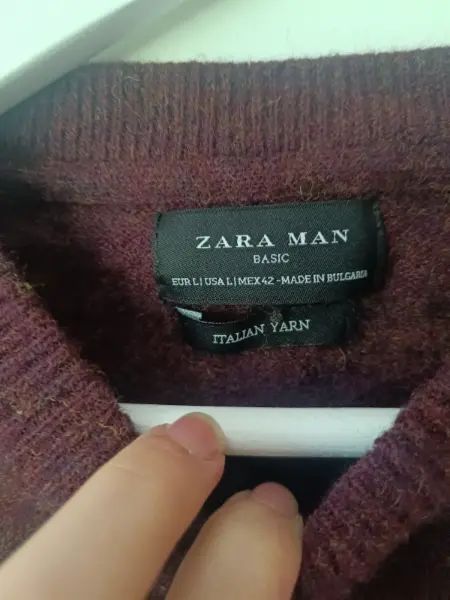 Pánský hnědý svetr Zara Man, vel. L 3