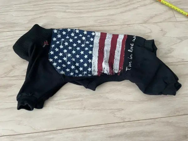 Psí overal s americkou vlajkou 🐶pro Amíka, bavlněný obleček 2