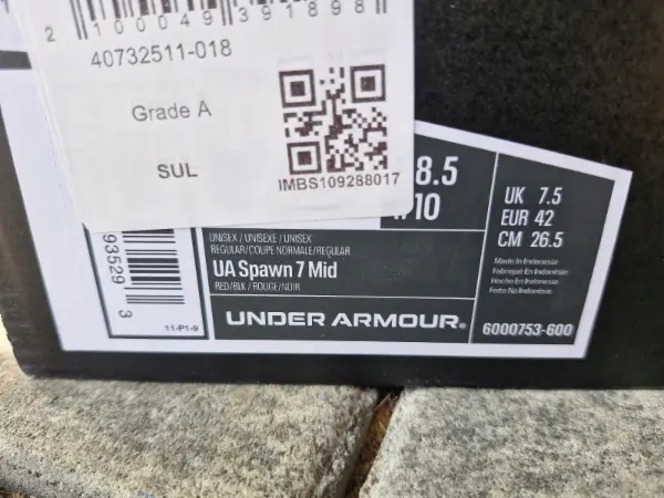 Unisexové boty Under Armour UA Spawn 7 Mid-RED 6