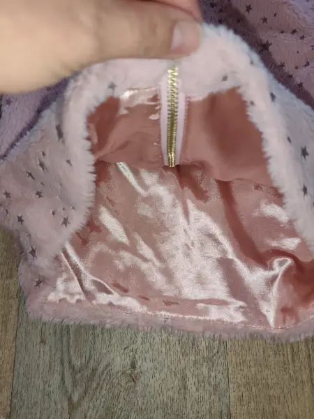 Dívčí plyšová mikina Zunie s kapucí a hvězdičkam 6leti 8