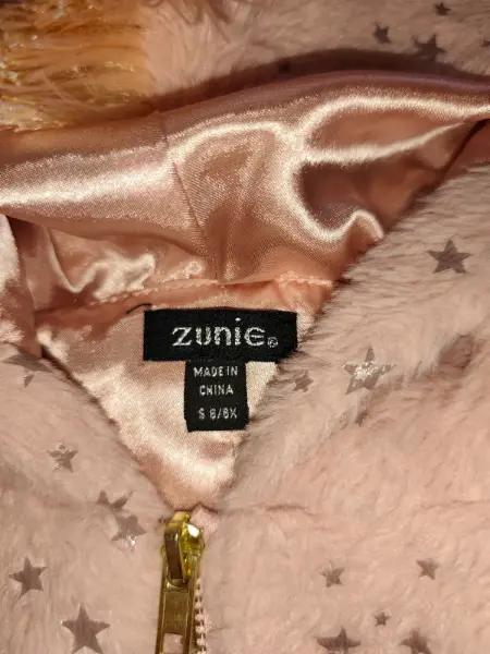 Dívčí plyšová mikina Zunie s kapucí a hvězdičkam 6leti 4