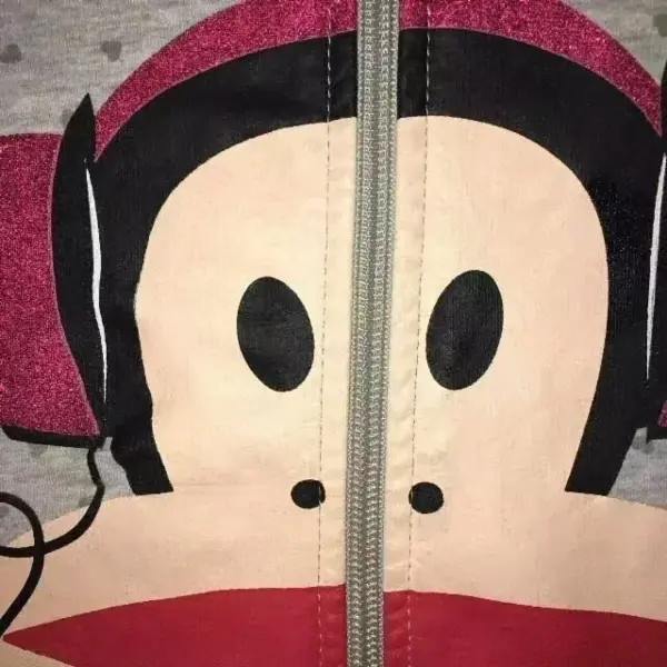 Šedá mikina, třpytivý nápis, opice Paul Frank 4-6y 3