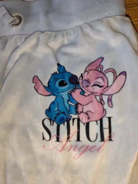 Dívčí plyšové tepláky Stitch a Angel 11-12let 4