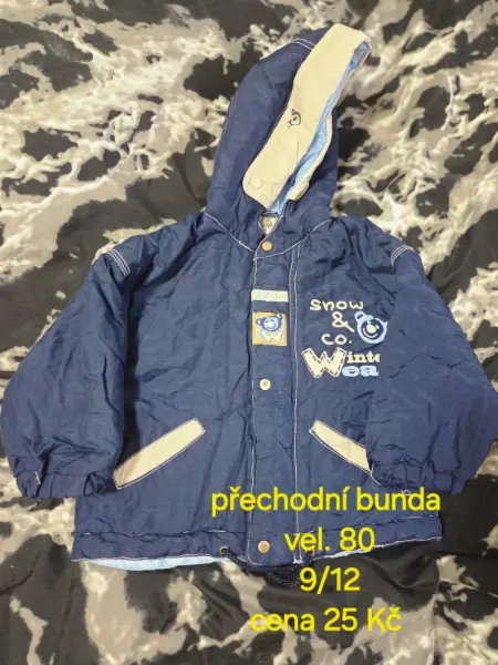 Dětská přechodná bunda vel. 80