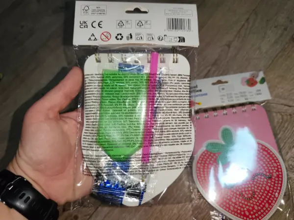Diamantový zápisník jahoda - kreativní sada 3