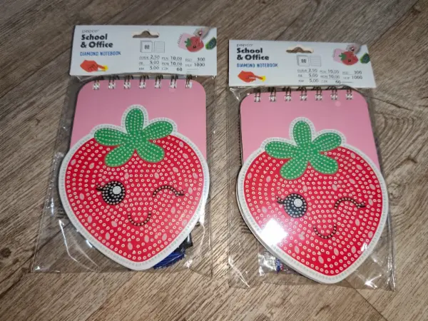 Diamantový zápisník jahoda - kreativní sada