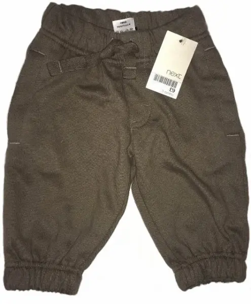 Čokoládově hnědé tepláky pro miminko, vel. 3-6 m