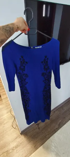 Modré společenské šaty vel xs