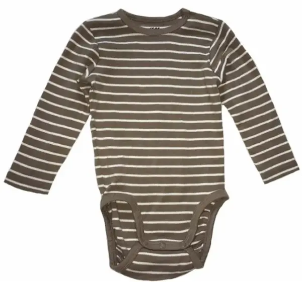 Čokoládově hnědé body, bílé pruhy vel. 9–12 měs.