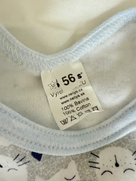 Dětské dupačky Baby Nellys s kočičkami, vel. 56 3