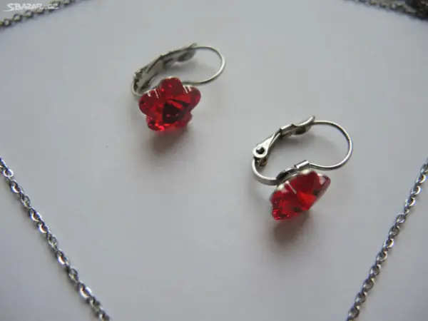 Souprava z chir oceli Swarovski kytičky 3