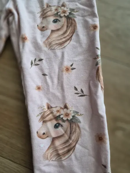 Dívčí legíny s koníky vel 116/122 2