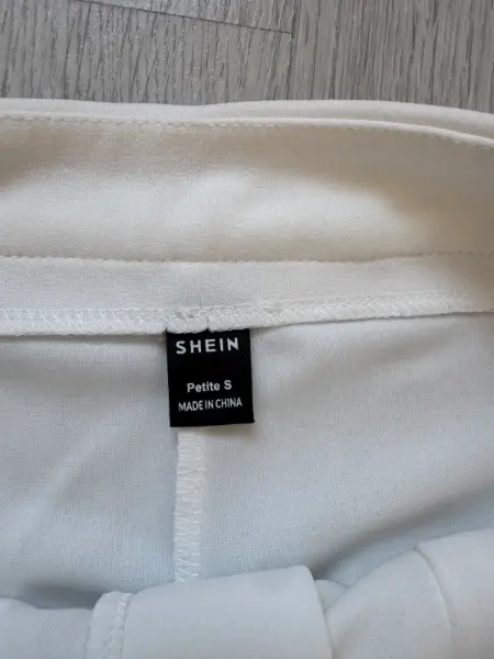 Bílé kalhoty SHEIN Petite S 2