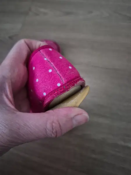 Dívčí růžové barefoot bačkory s mašličkou 2