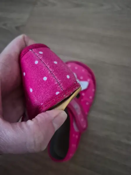Dívčí růžové barefoot bačkory s mašličkou 3