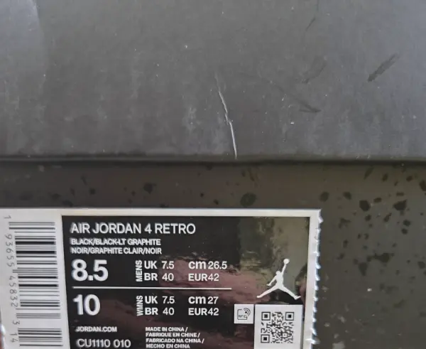 Tenisky Air Jordan 4 Retro Black Cat, vel. 42 7